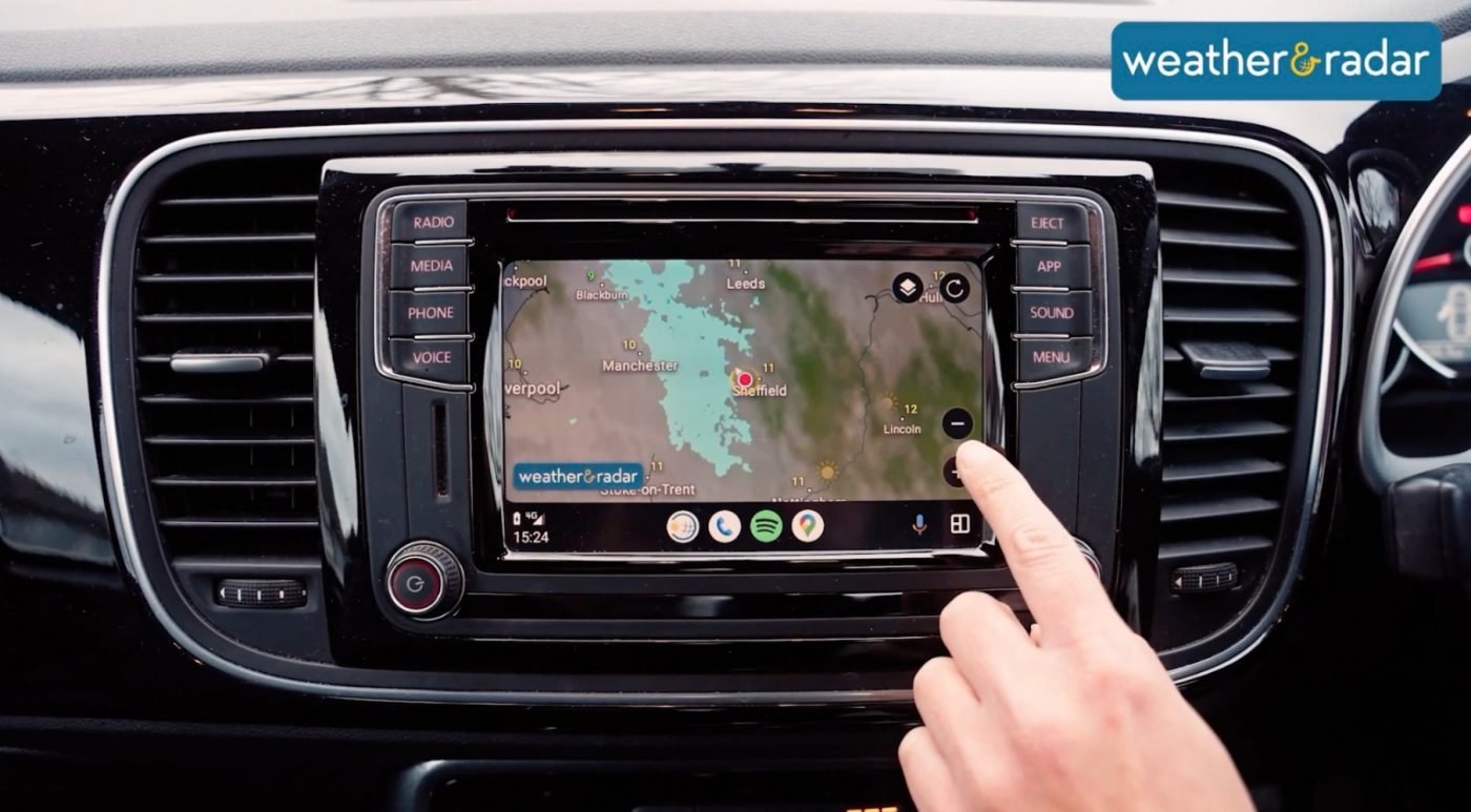 Android Auto aplikacja pogodowa Weather & Radar - Storm alerts