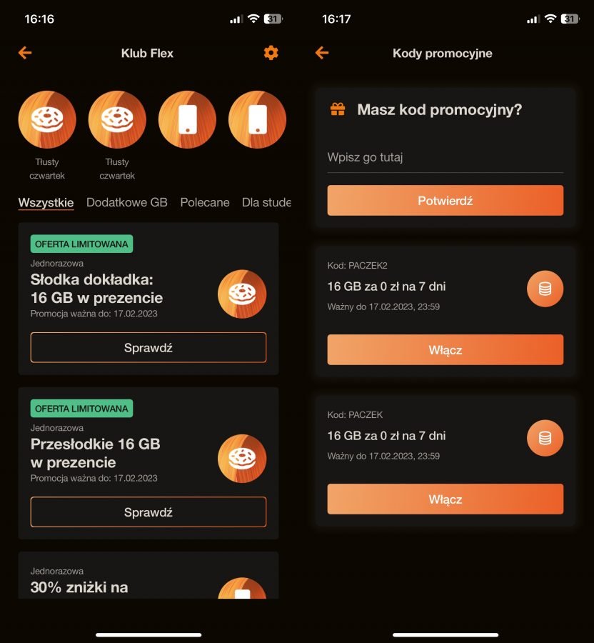 Orange Flex promocja