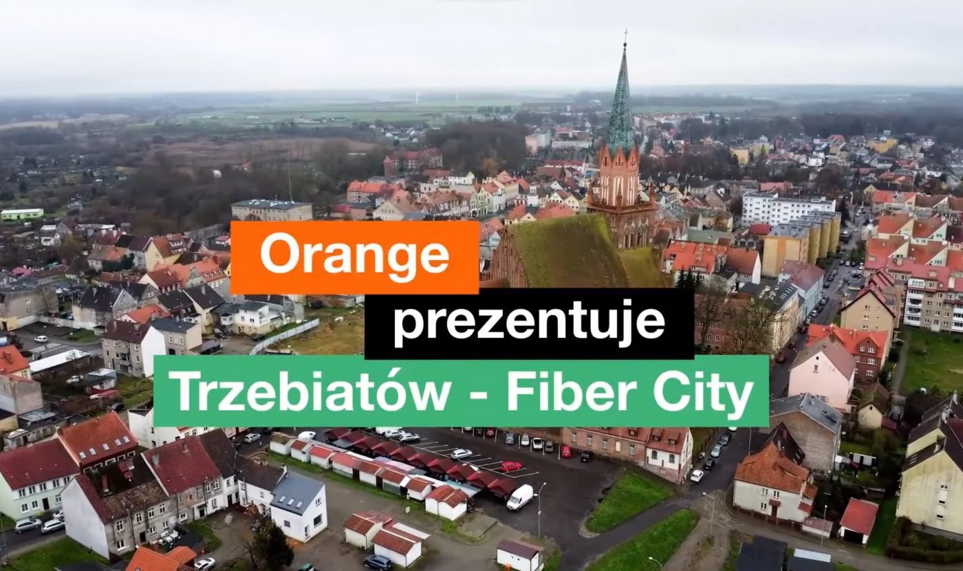 Orange światłowodowe miasto Trzebiatów