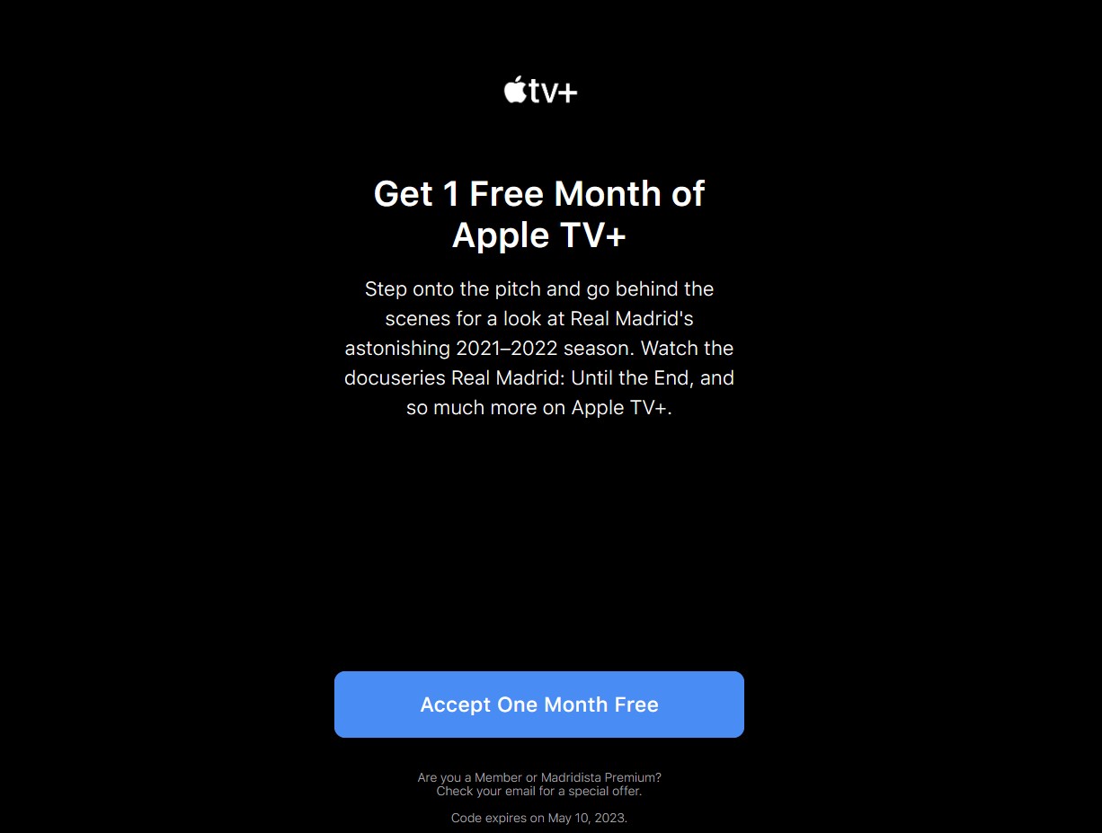 Miesiąc darmowego Apple TV+ 