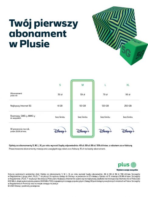 Nowa oferta abonamentowa Plus od 8 marca 2023 roku