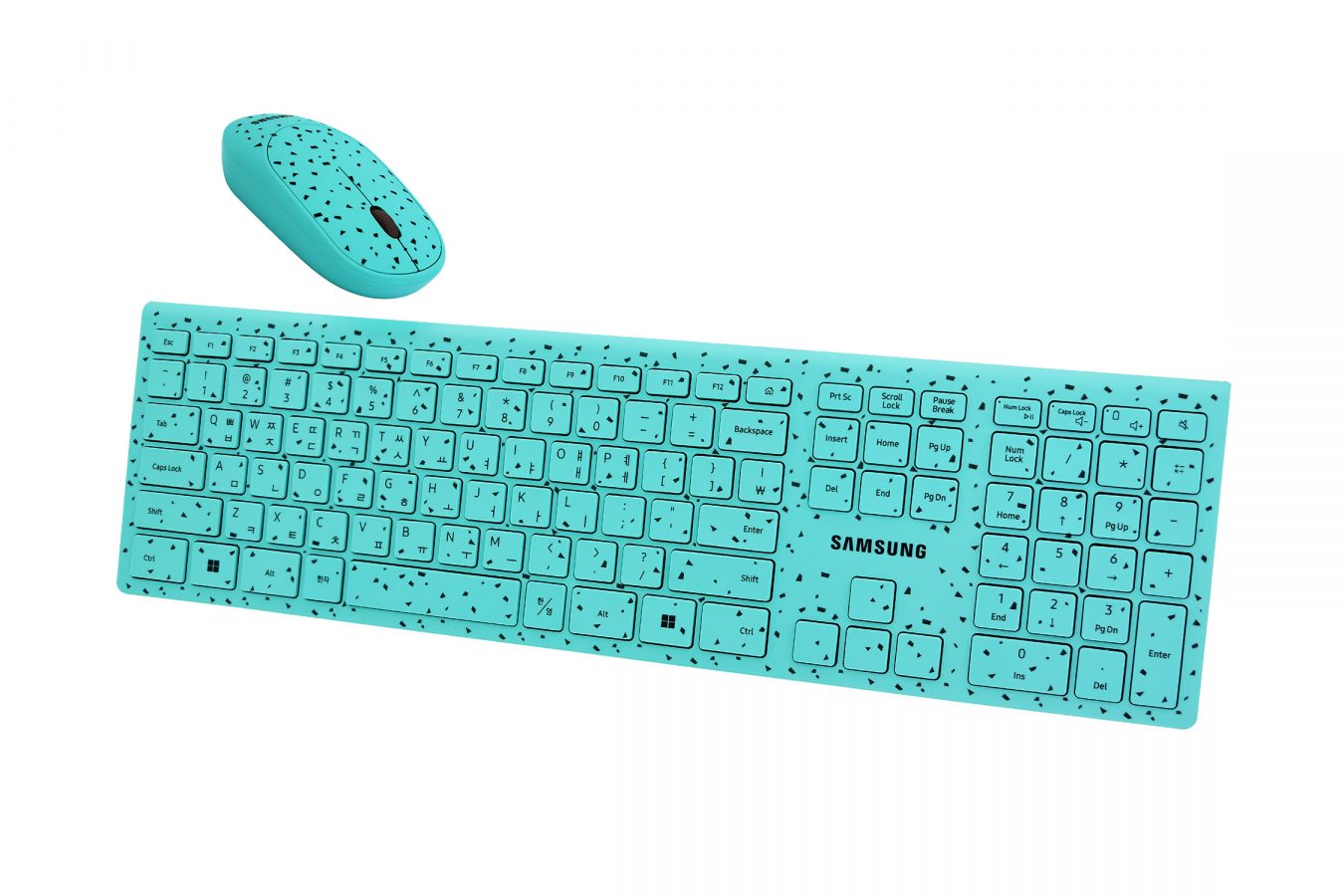 klawiatura i mysz biurowa Samsung Wireless Keyboard Mouse Mint Choco