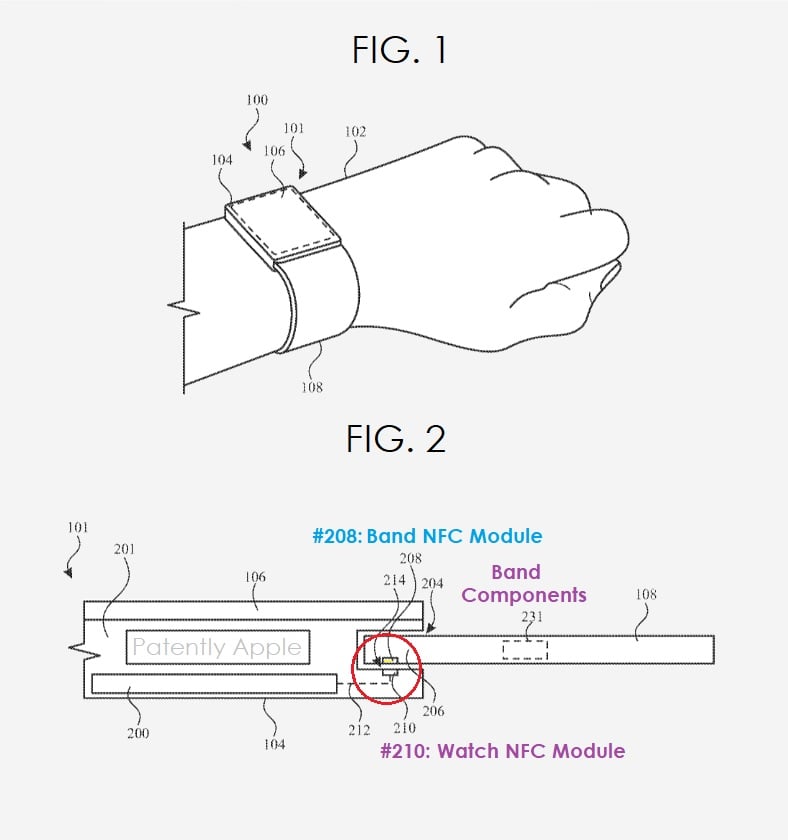 Apple Watch pasek patent