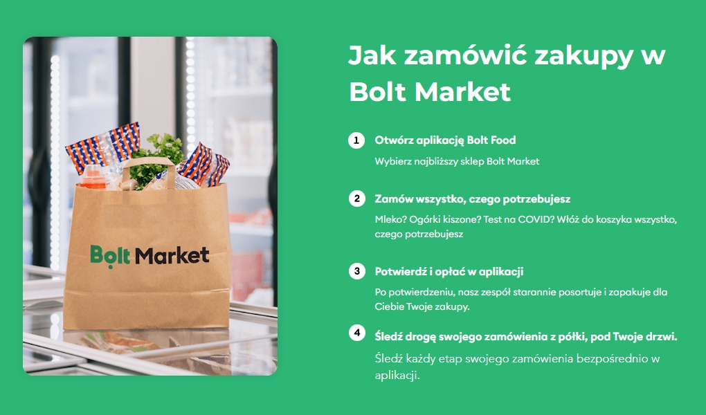 jak zrobić zamówić zakupy w Bolt Market instrukcja fot. Tabletowo.pl