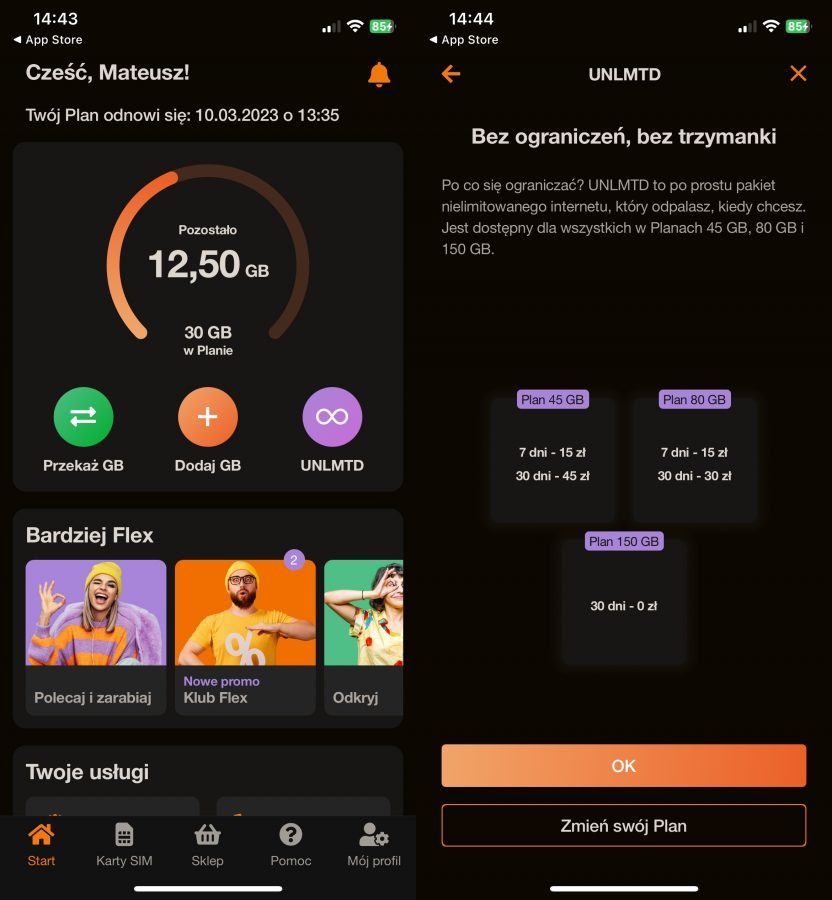 orange flex UNLMTD fot. Tabletowo.pl