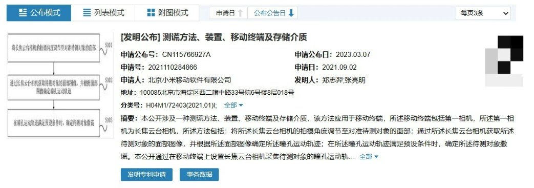 patent xiaomi wykrywanie kłamstwa
