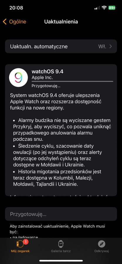 actualizare watchOS 9.4.0