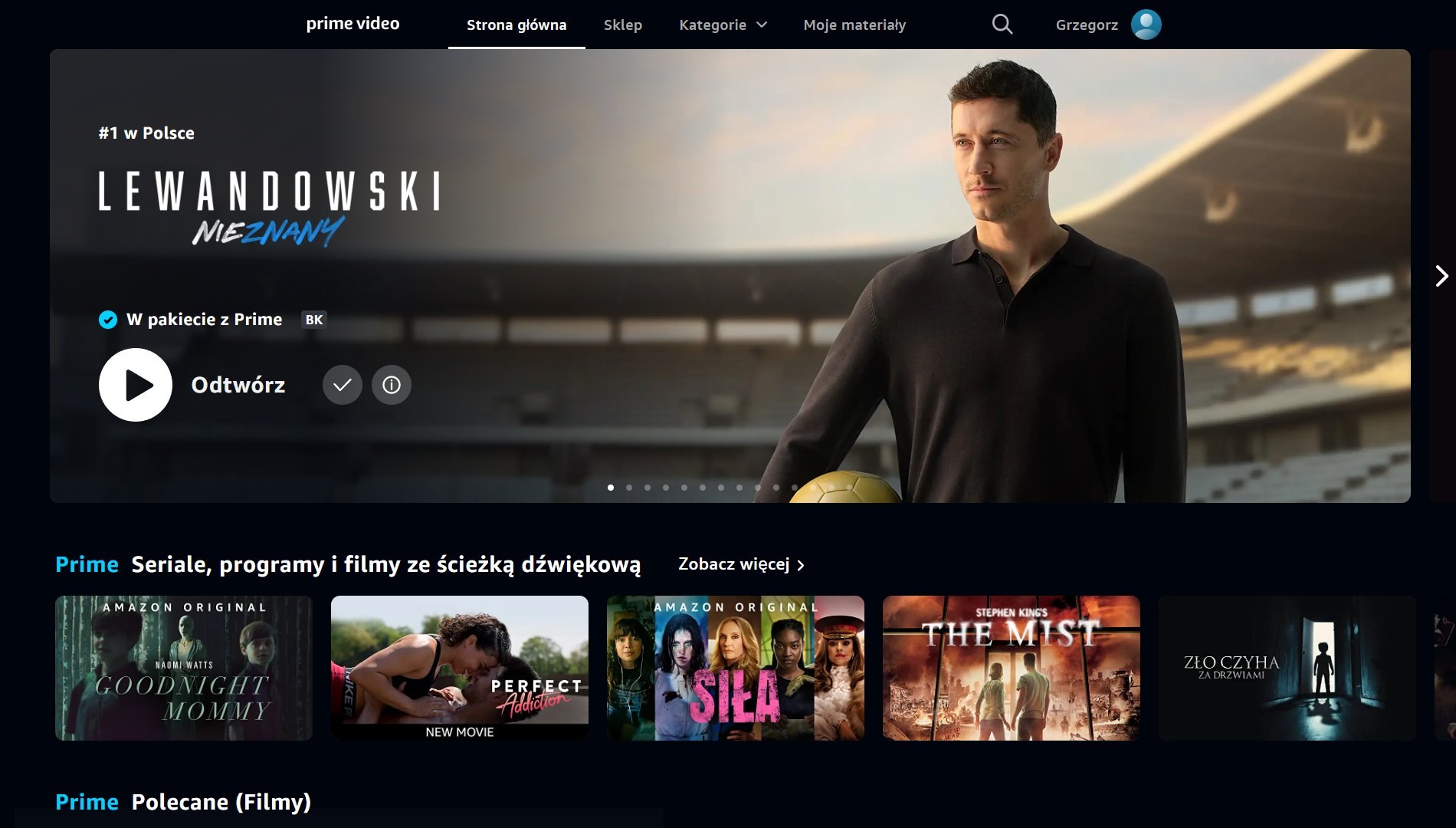 Amazon Prime Video Lewandowski fot. Tabletowo.pl