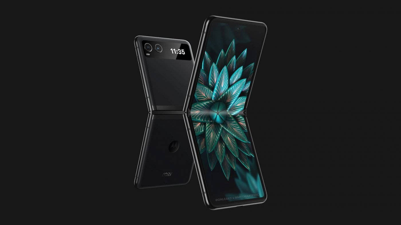 składany smartfon Motorola razr lite foldable smartphone render