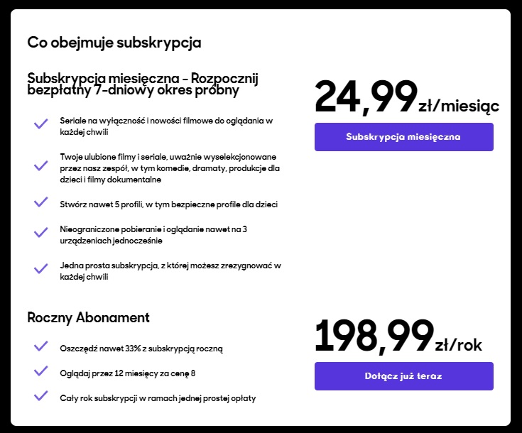 SkyShowtime cennik cena oferta subskrypcja miesięczna roczna fot. Tabletowo.pl