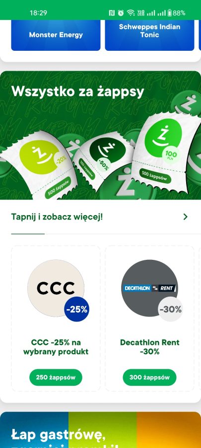 Żabka aplikacja żappka nowość kupony rabatowe do różnych sklepów Wszystko za żappsy fot. Tabletowo.pl