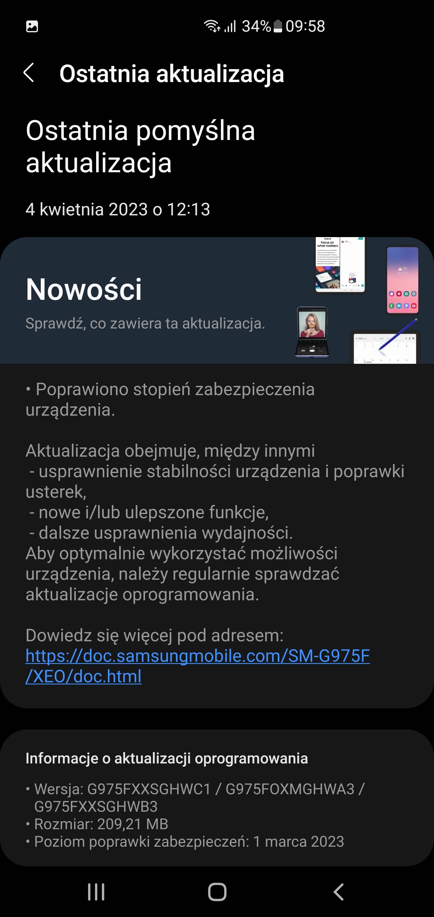 samsung galaxy s10 plus aktualizacja update