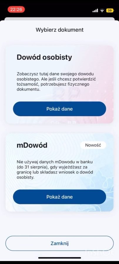 aplikacja mObywatel 2.0 mDowód fot. Tabletowo.pl