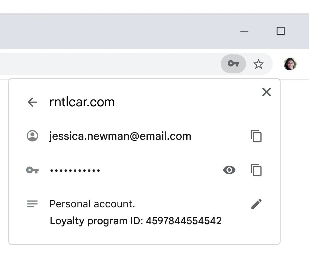 Google Chrome Menedżer haseł notatki do haseł