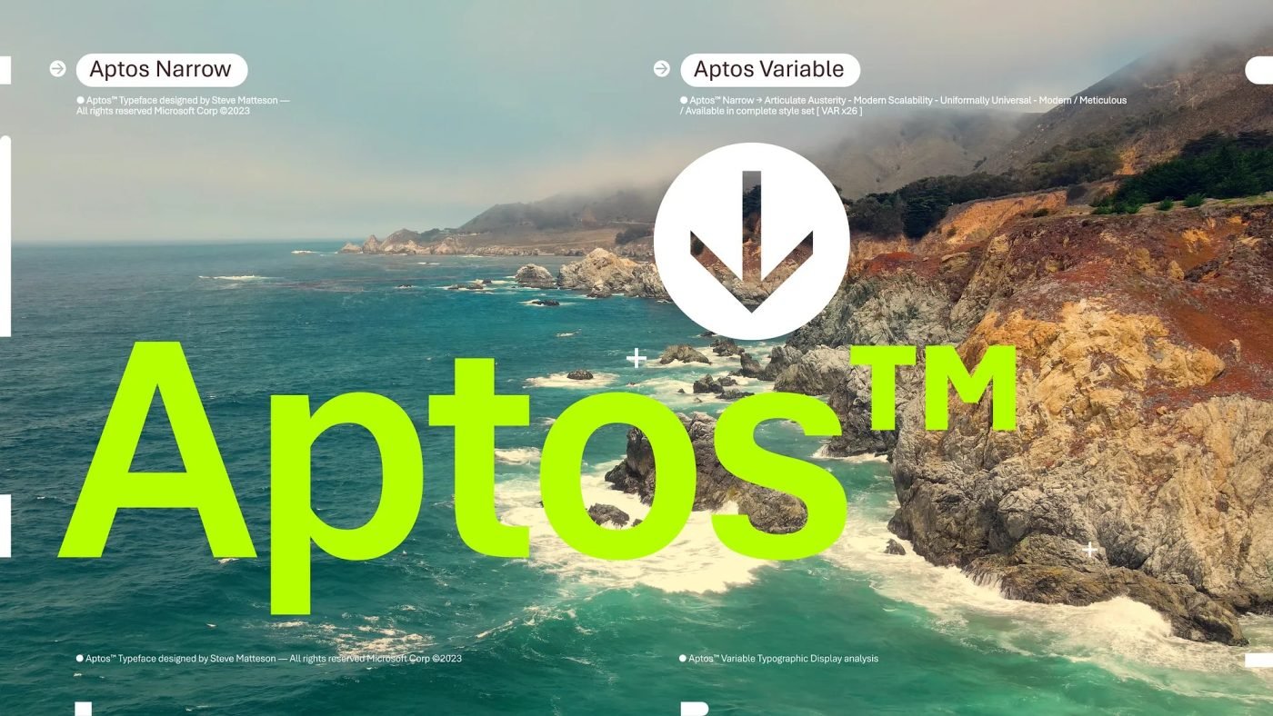 Nowy font Aptos w Microsoft 365