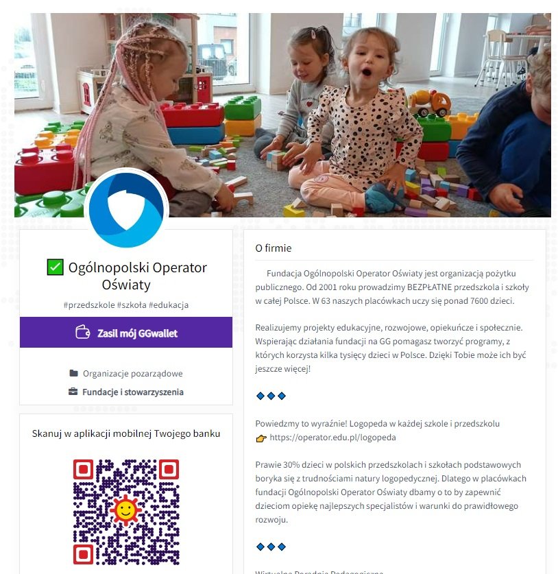GG wirtualny portfel test pieniądze