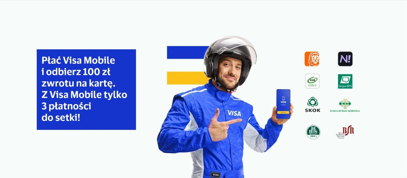 Visa Mobile promocja 100 złotych zwrotu