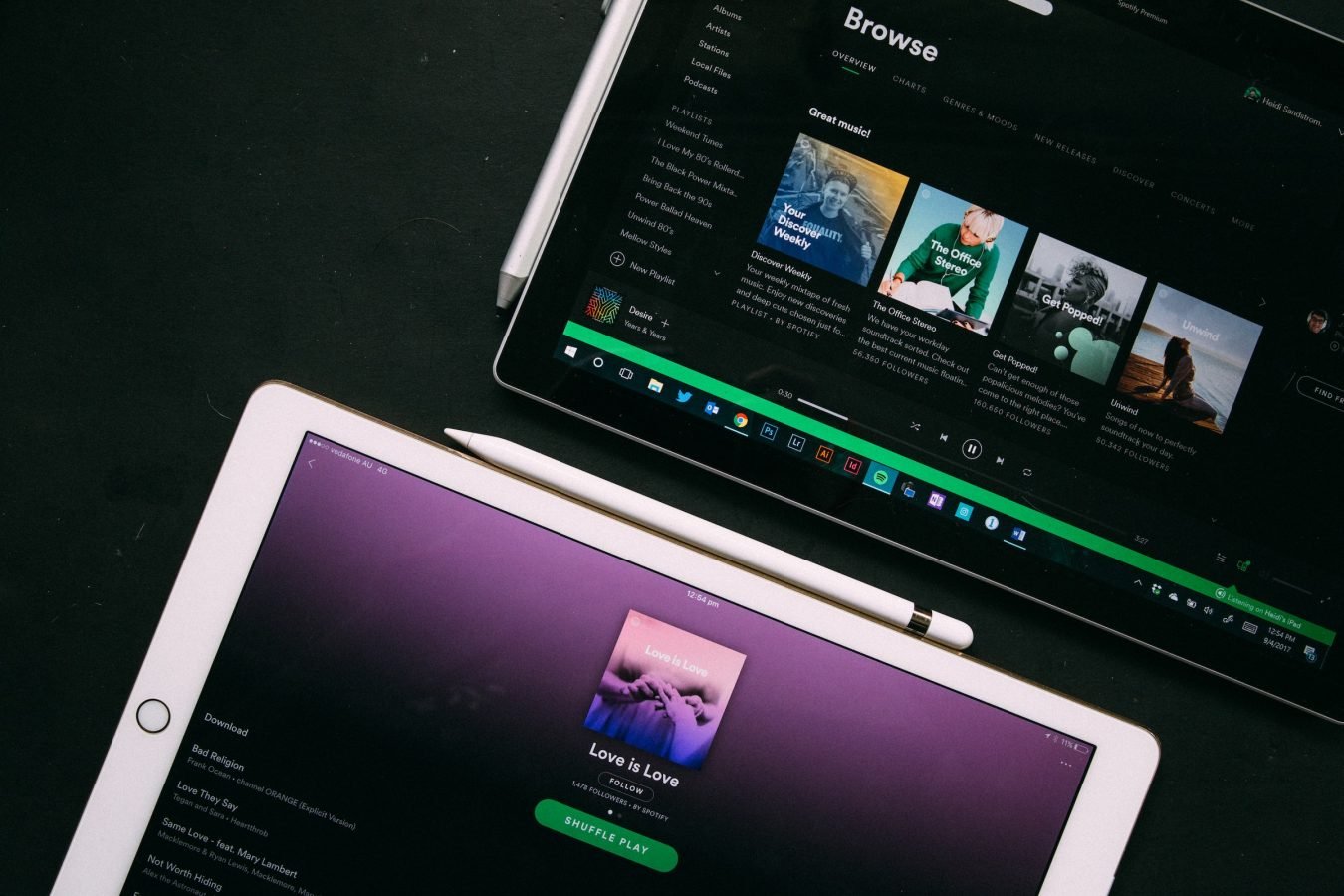 Serwis "Spotify" na Ipadzie