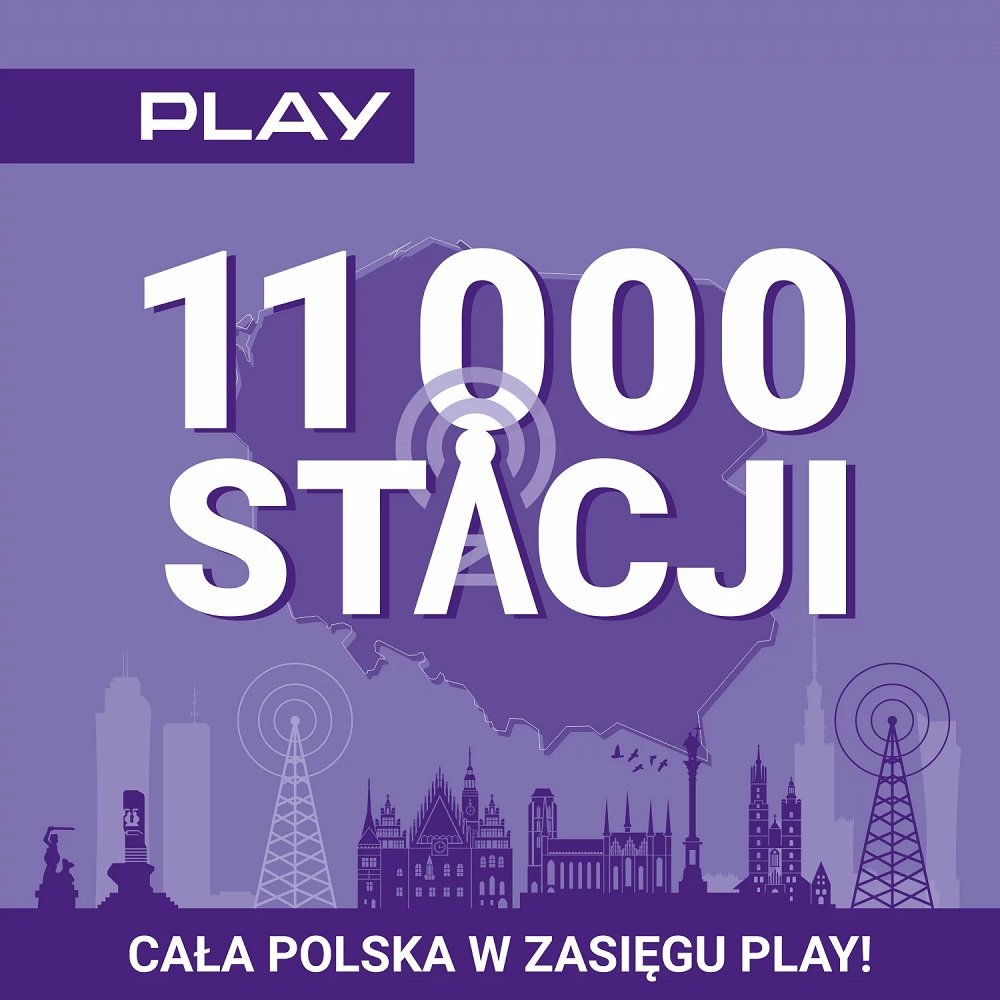 Play 11000 stacji bazowych nadajników anten