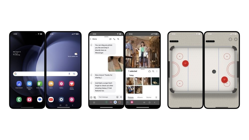 Aplikacja Try Galaxy na dwóch iPhone'ach (fot. Samsung)