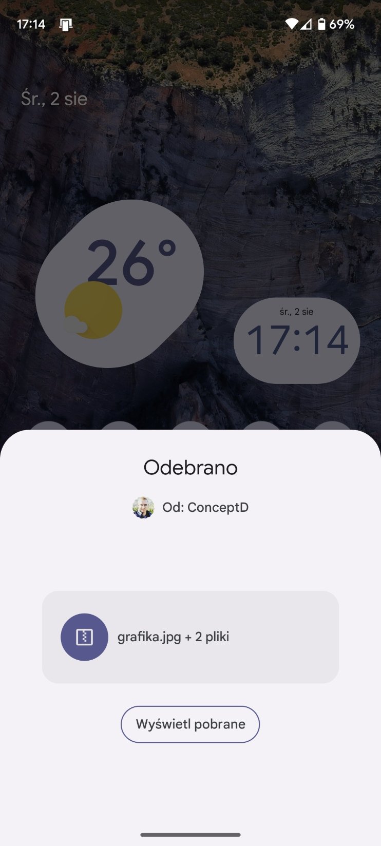"Udostępnianie w pobliżu" na Androidzie