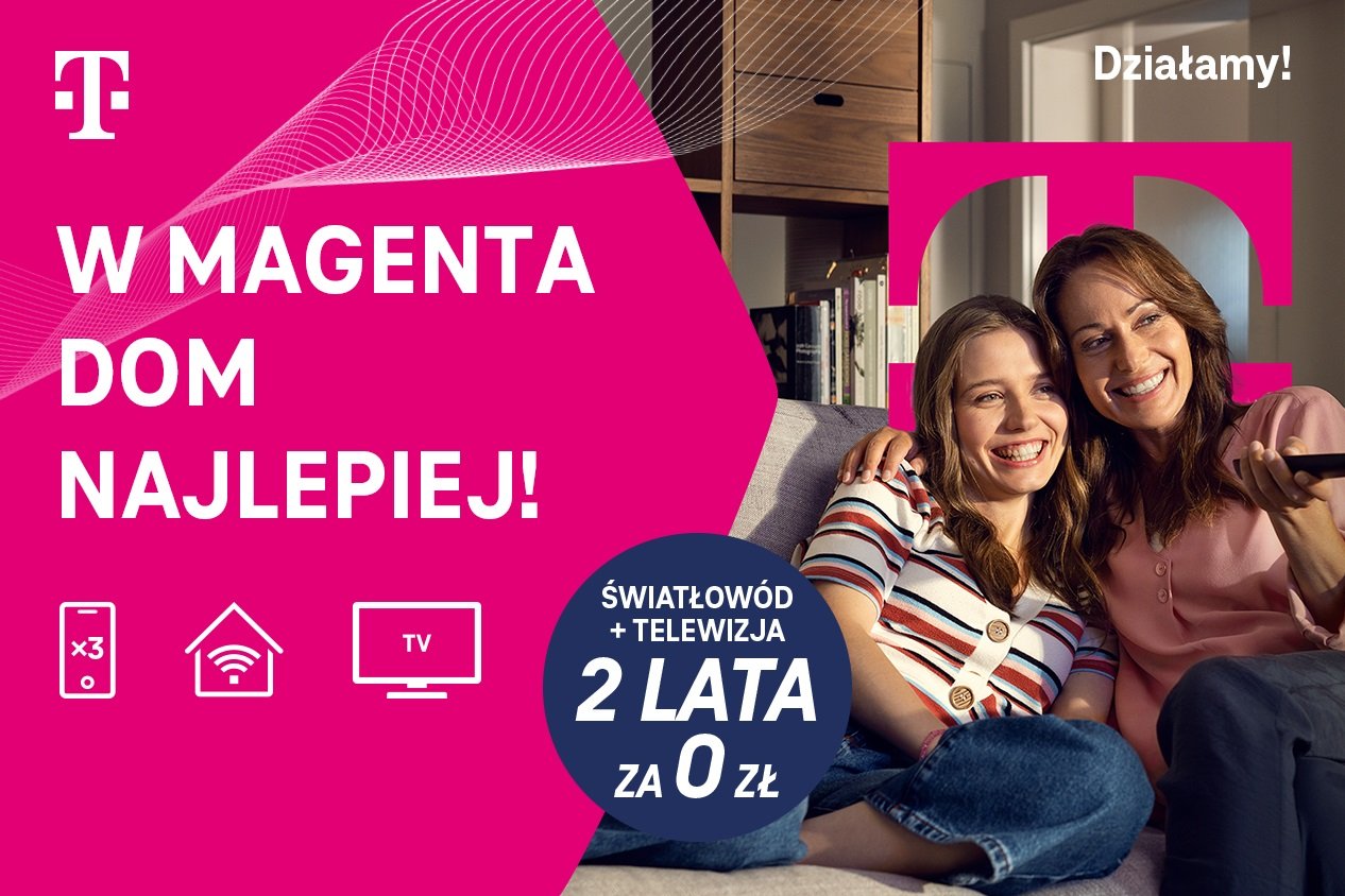 promocja T-Mobile abonament komórkowy internet światłowodowy telewizja za darmo nawet przez 2 lata