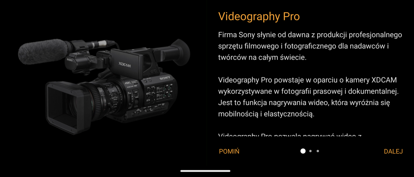 Recenzja Xperia 5 V - Video Pro - Kręcenie filmów Wideo