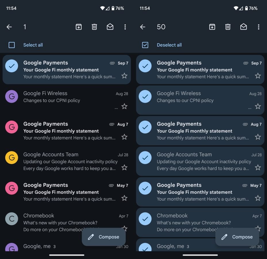 Google Android application
