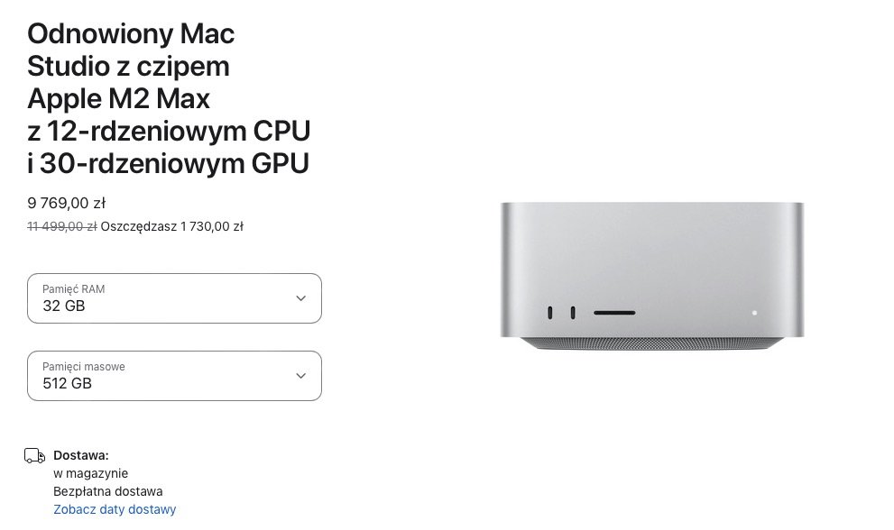 Odnowiony Mac Studio