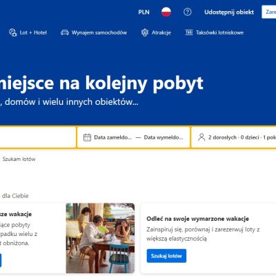 Booking.com strona główna fot. Tabletowo.pl