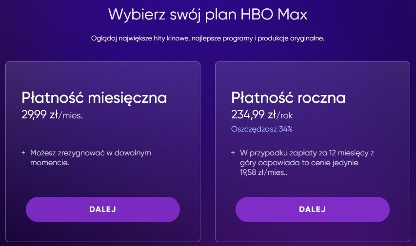 HBO Max cennik pakiety cena fot. Tabletowo.pl