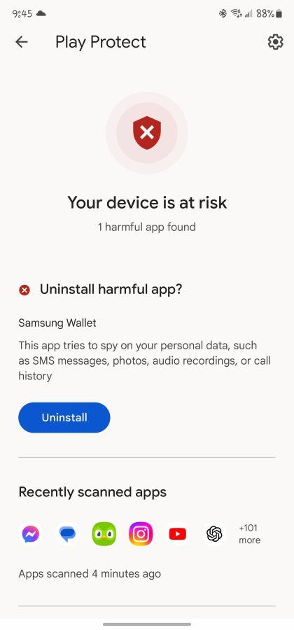 Portfel Samsung Wallet szkodliwa aplikacja