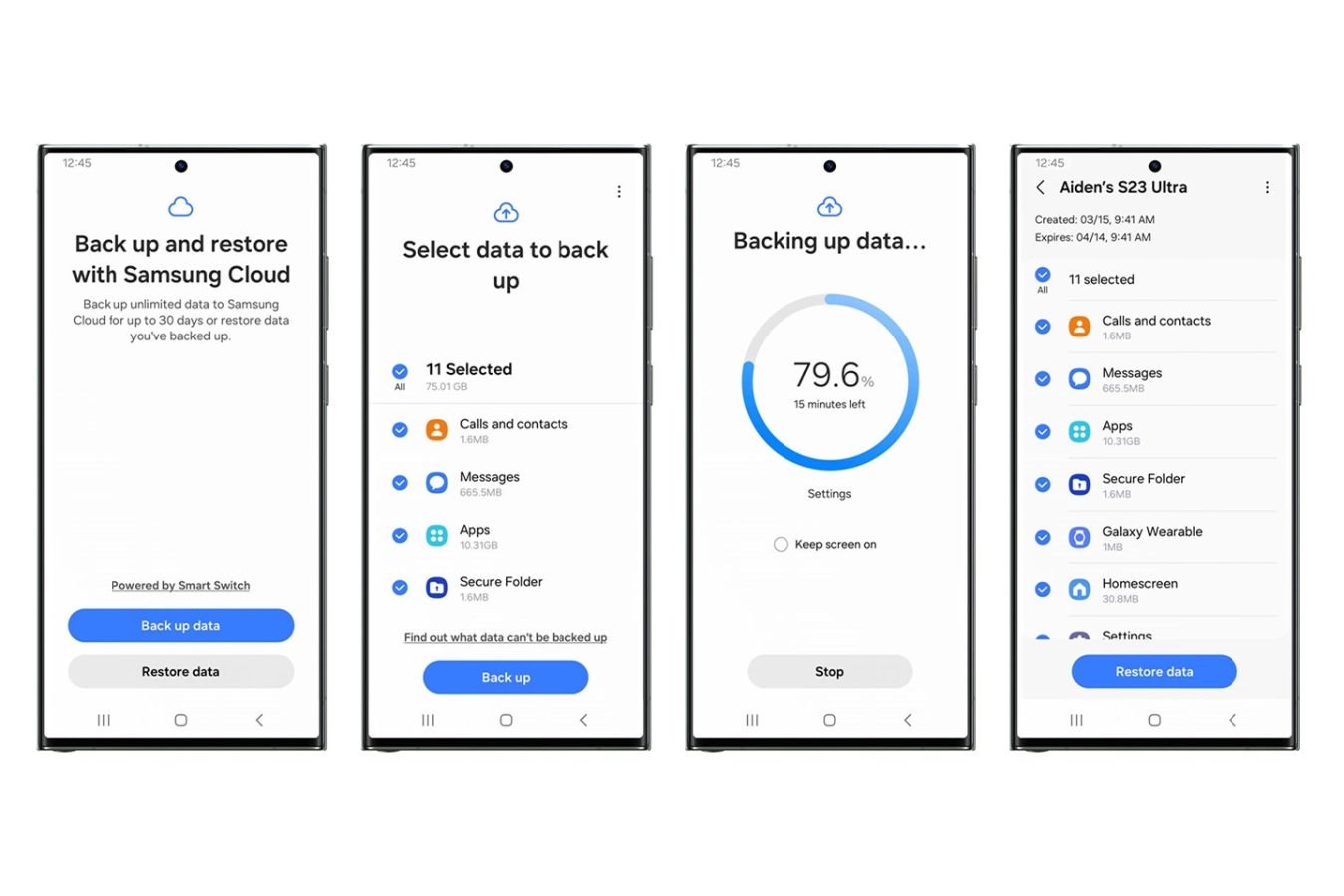 Samsung Temporary Cloud Backup