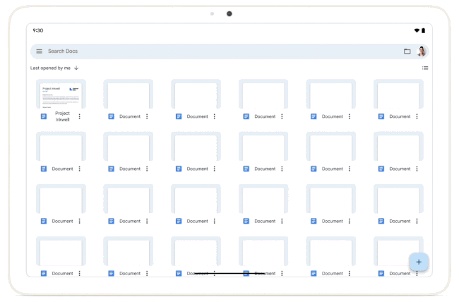google aktualizacja aplikacje na dużym ekranie