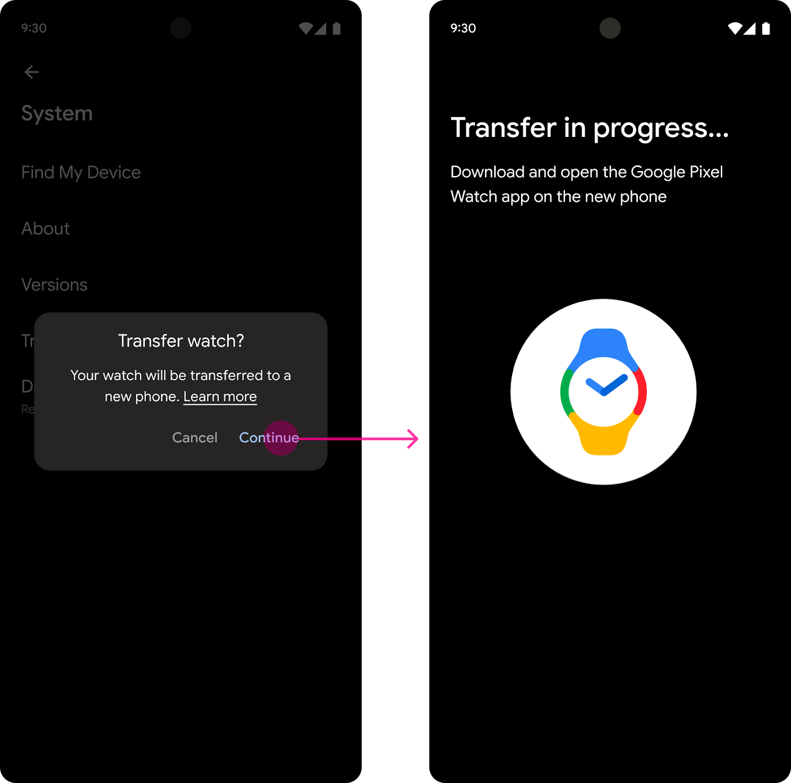 Kopia zapasowa danych w Wear OS 4 (źródło: Google)