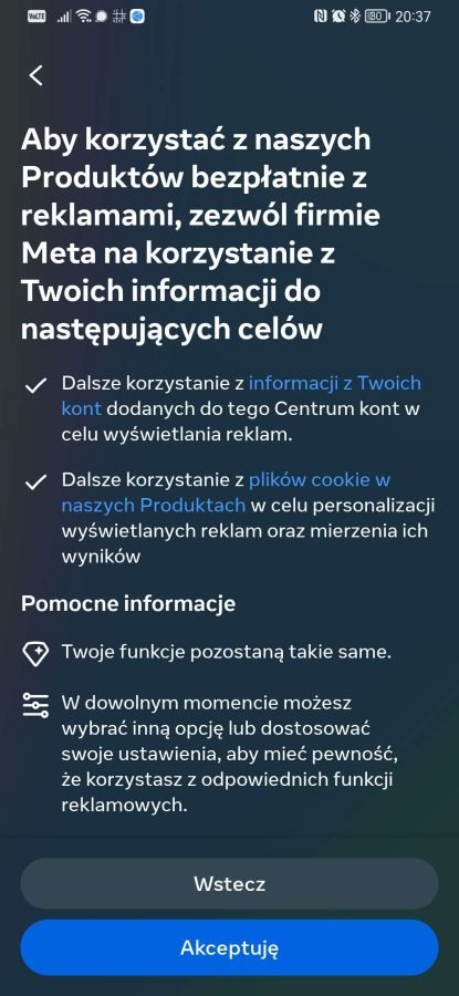 Instagram bez reklam subskrypcja Polska cena fot. Tabletowo.pl