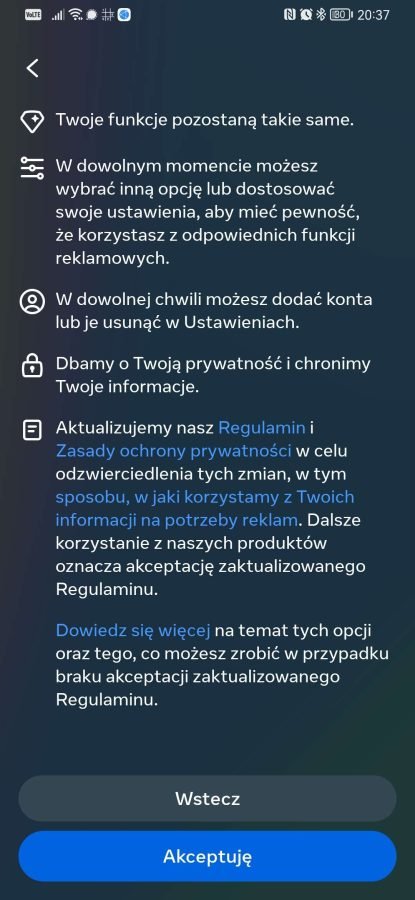 Instagram bez reklam subskrypcja Polska cena fot. Tabletowo.pl