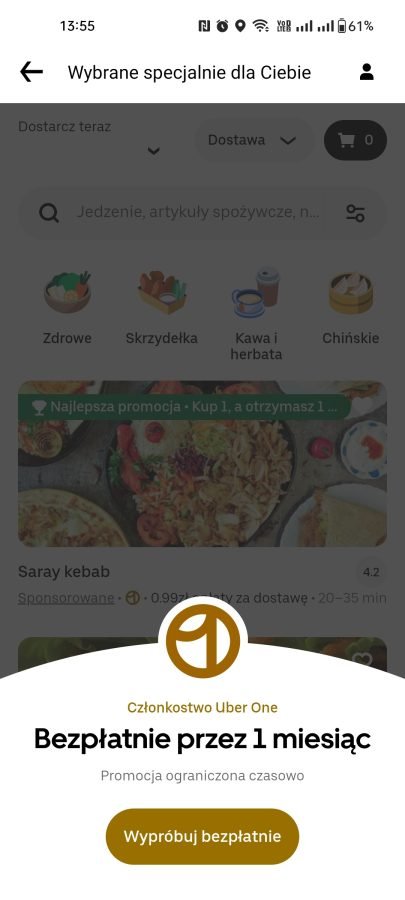 Uber Eats subskrypcja abonament Uber One fot. Tabletowo.pl