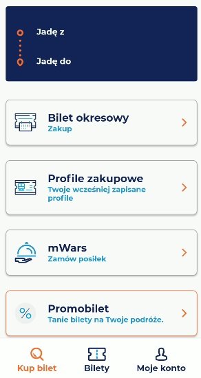 aplikacja PKP Intercity bilet okresowy
