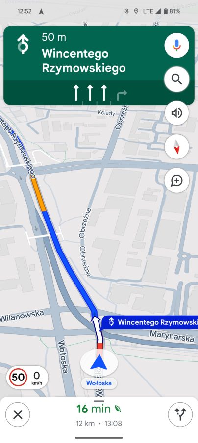Google Maps nawigacja nowe kolory