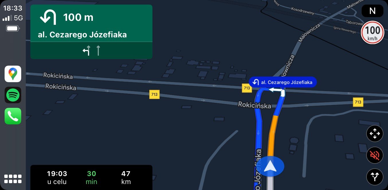 Google Maps ograniczenie prędkości