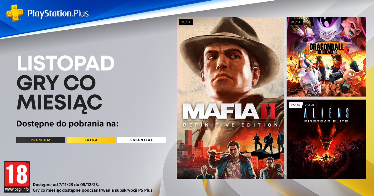 Mafia 2 i Dragonball w PlayStation Plus na listopad