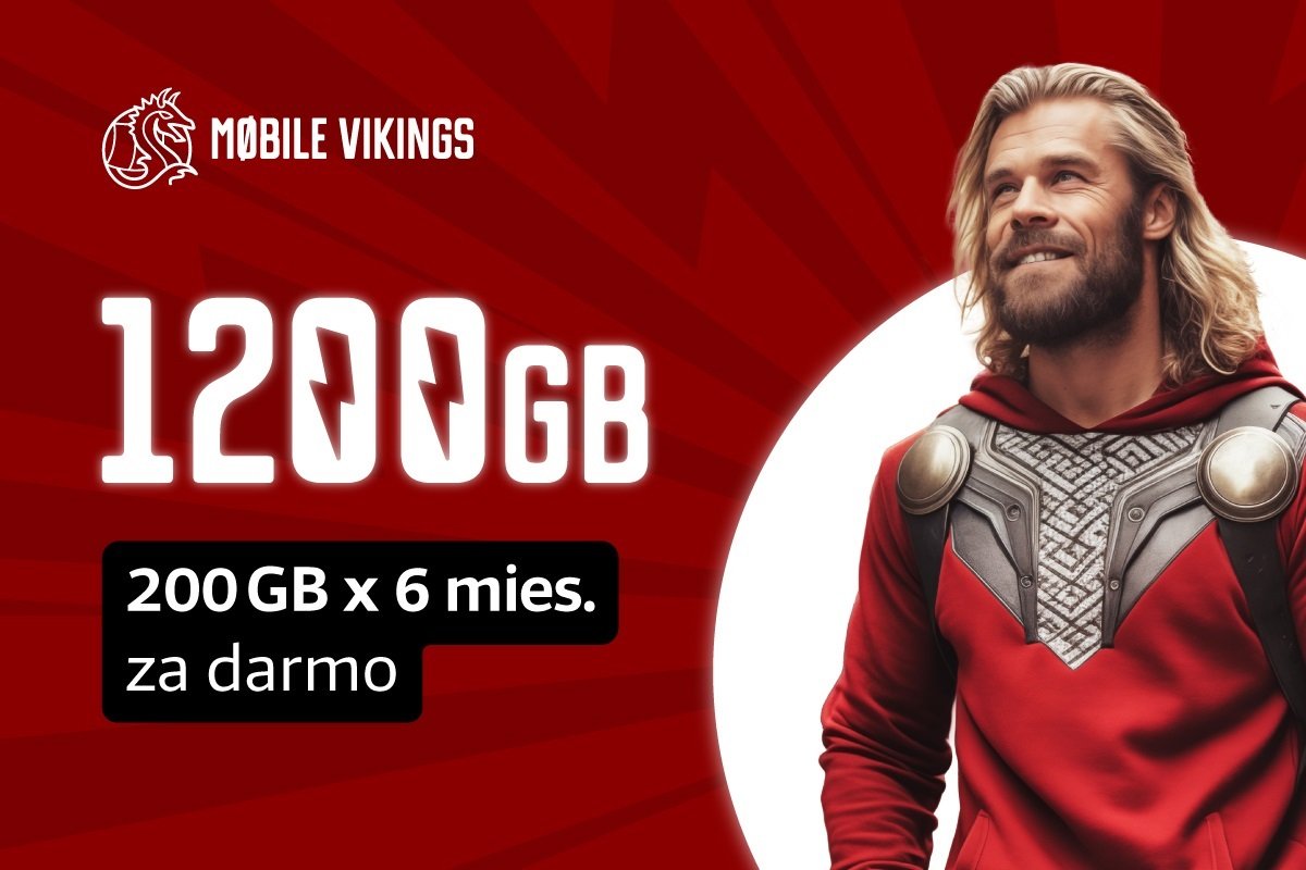 promocja Mobile Vikings 1200 GB internetu za darmo w prezencie