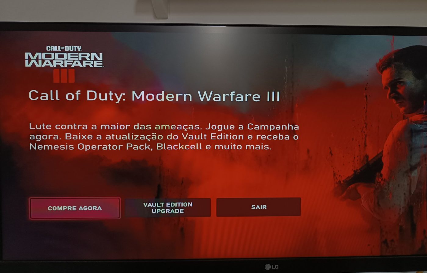 Reklama Call of Duty: Modern Warfare III na konsoli Xbox