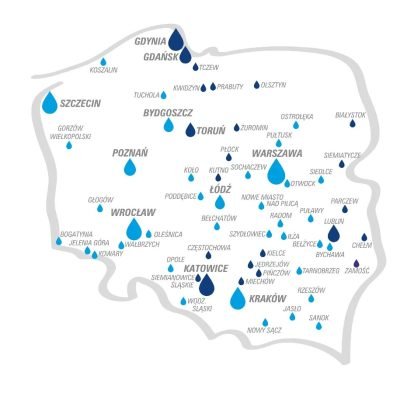 laboratoria ALAB mapa Polska