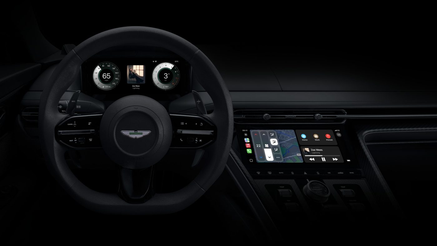Nowy Apple CarPlay w samochodzie Aston Martin