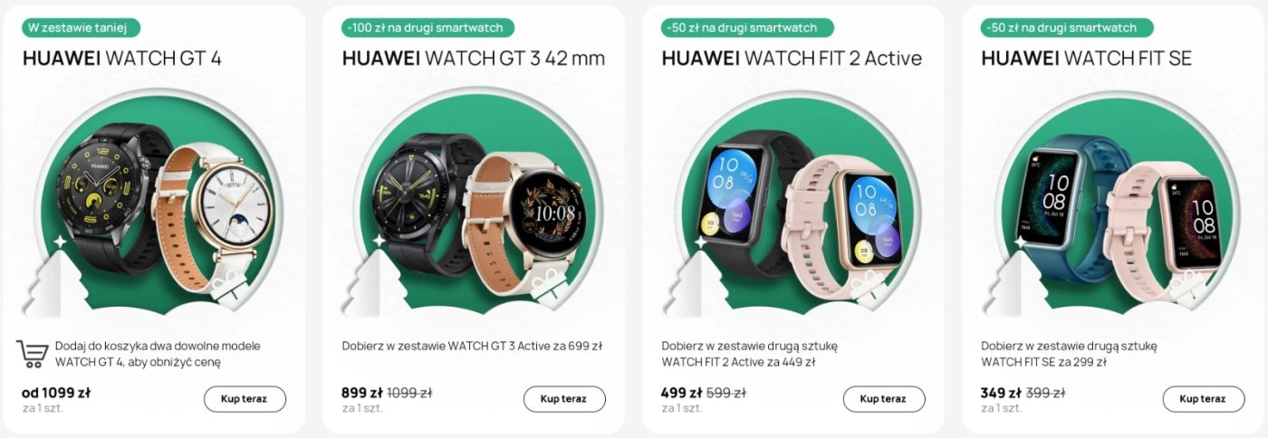 promocje na smartwatche Huawei na Boże Narodzenie 2023 fot. Tabletowo.pl