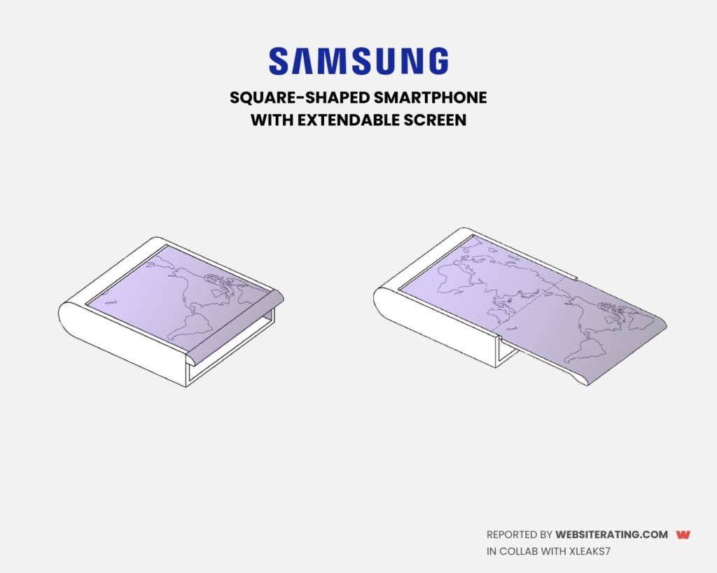 Kwadratowy telefon Samsung