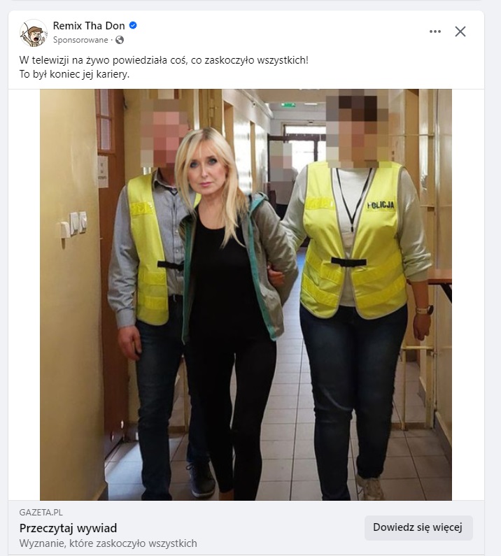Facebook oszustwo scam Agata Młynarska aresztowana fot. Tabletowo.pl