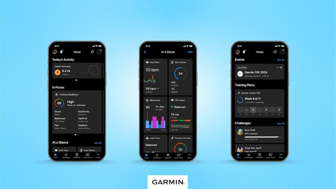 Garmin Connect aktualizacja nowy design aplikacja